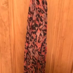 Orange and Leopard Scarf